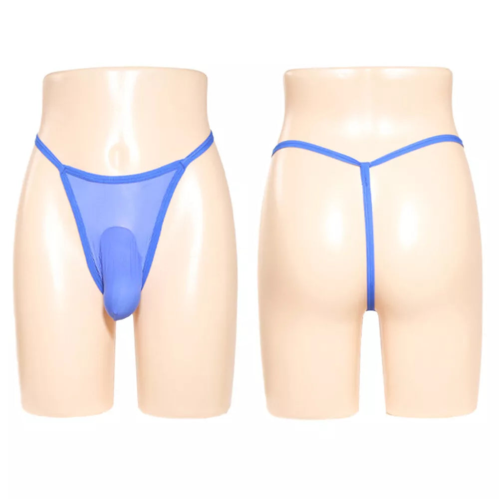 See through Pouch Briefs Nylon Shiny G-String