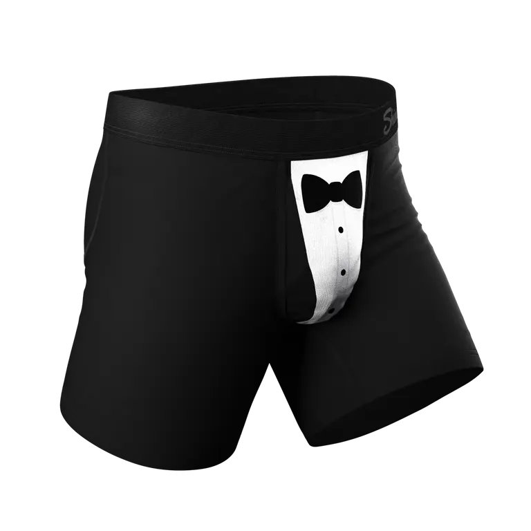 Black Tuxedo Ball Hammock Pouch Underwear