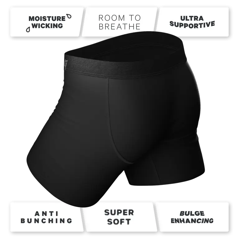 Black Tuxedo Ball Hammock Pouch Underwear