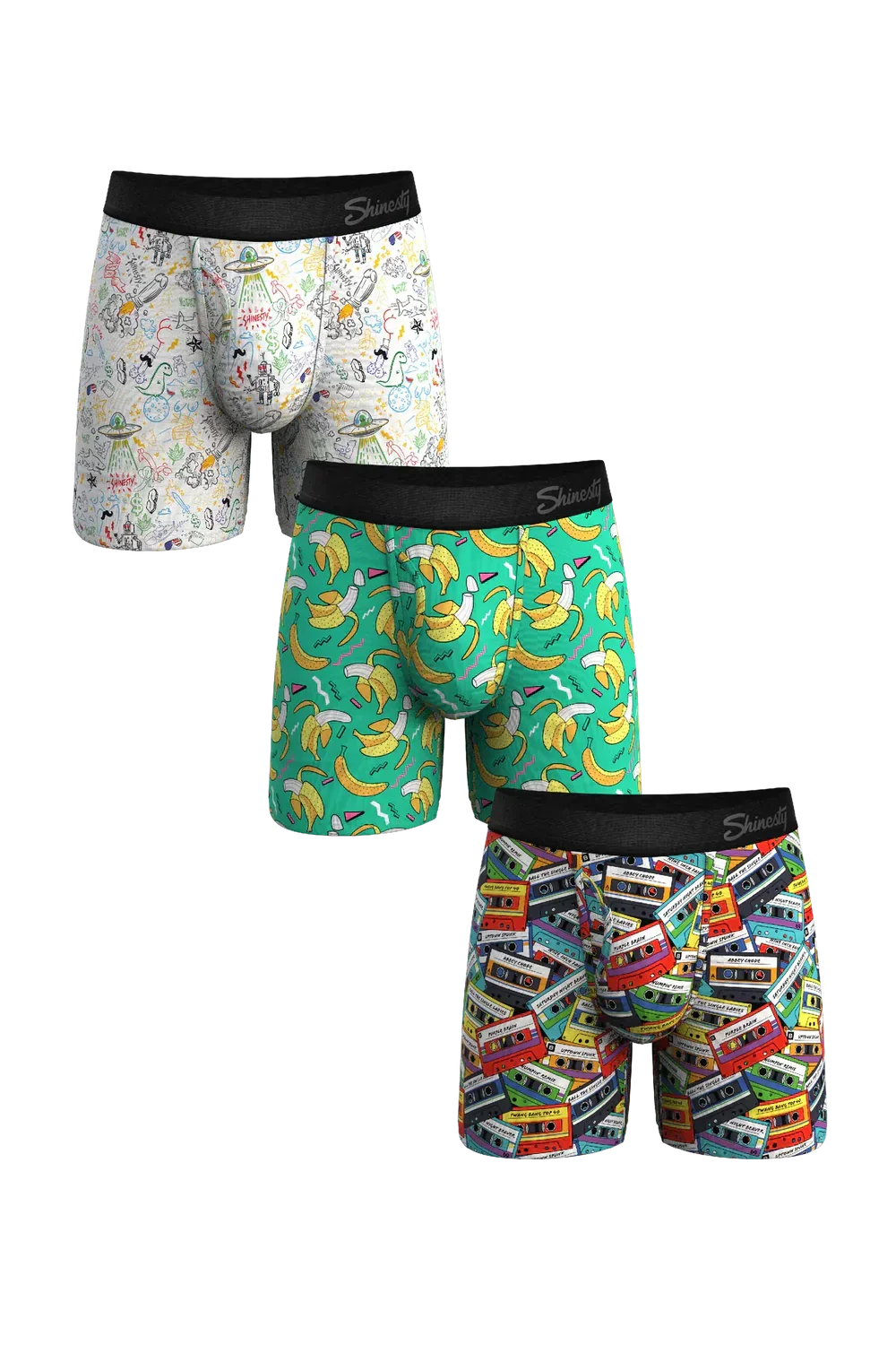 Pack Of  3 Back to School Ball Hammock Pouch Underwear With Fly