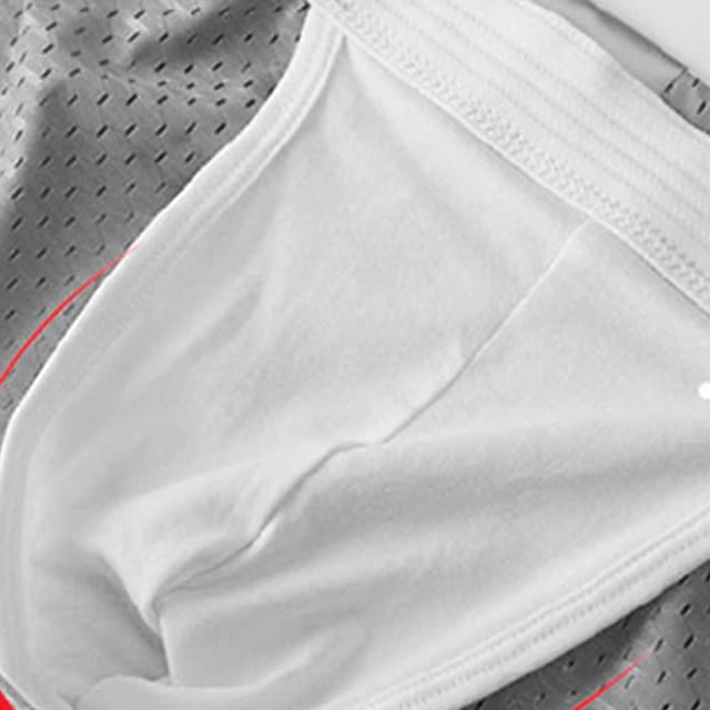 Men's 1pack Underwear Basic Panties Boxers Underwear Briefs Hole Polyester Antibacterial Leak Proof Pure Color Mid Waist Black White