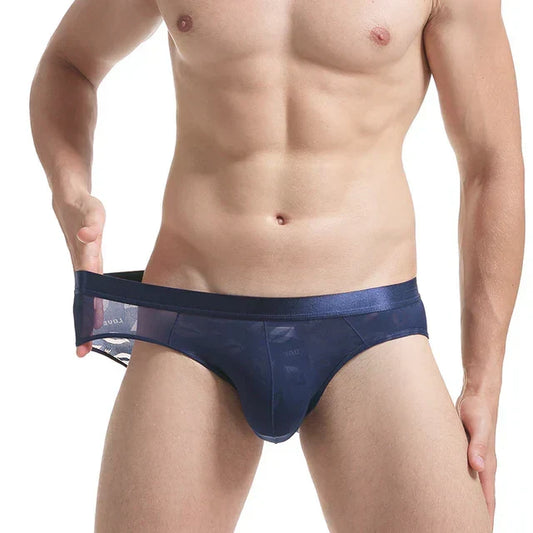 Menswear Self Lips Designed Nylon Spandex Stretch Fabric's Frenchie Brief- Dailywear, Soft & Comfortable