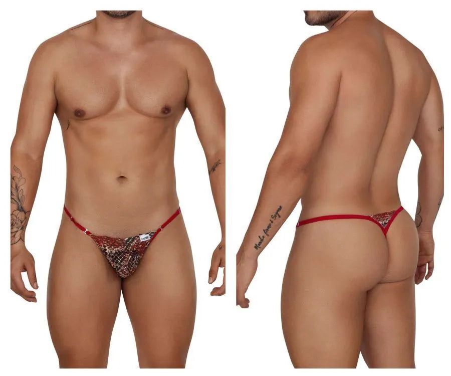 Lace Thongs Color Red-Print