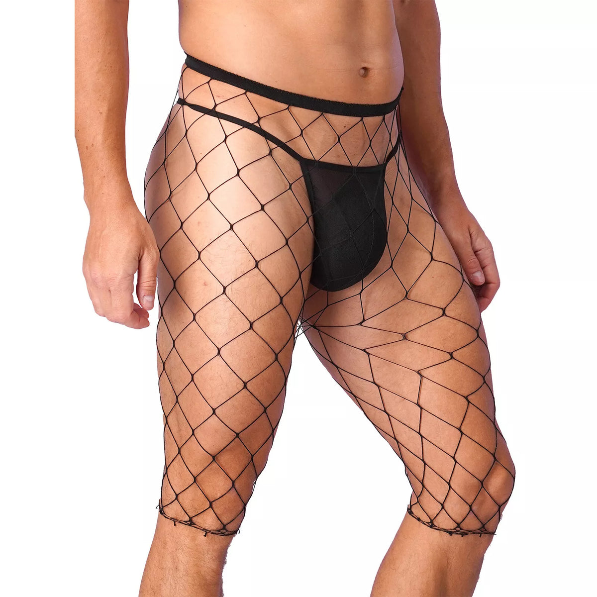 Men Low Waist Elephant Nose Fish net Fitness Sport Shorts Fun Underwear