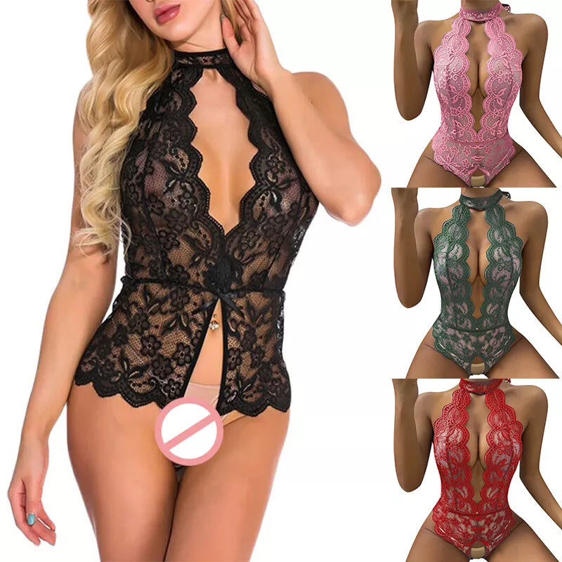 Women's Sexy Lingerie Sleepwear Babydoll Underwear Lace Dress G-String Nightwear