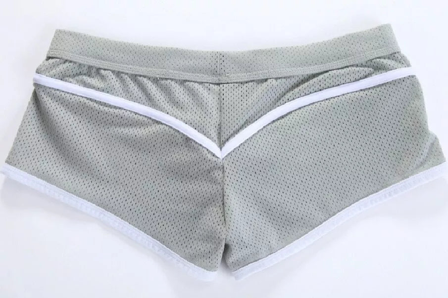 Men's Boxer Briefs Sexy Underwear Trunks Breathable U Pouch Mesh Men's Panties