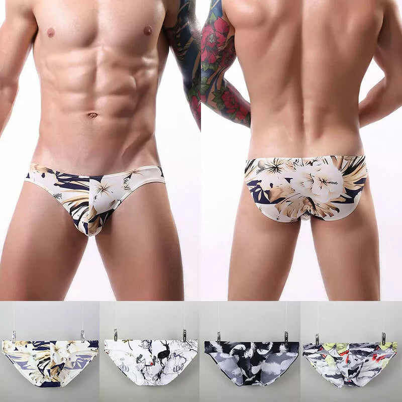 Pack Of 4 Low-rise Bulge Pouch Thong T-back G-string Underwear
