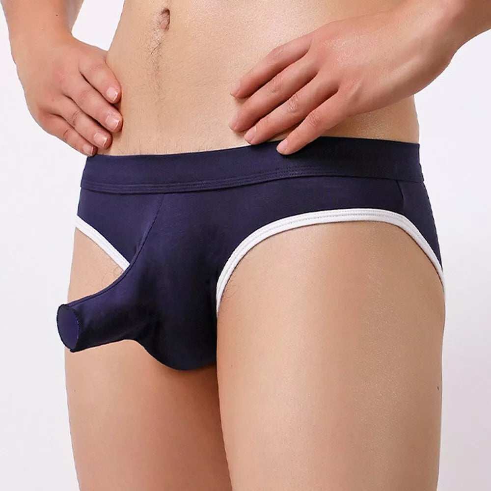 Nose Pouch Briefs Ice-Silk Underwear Panties Bikini-Trunks Shorts