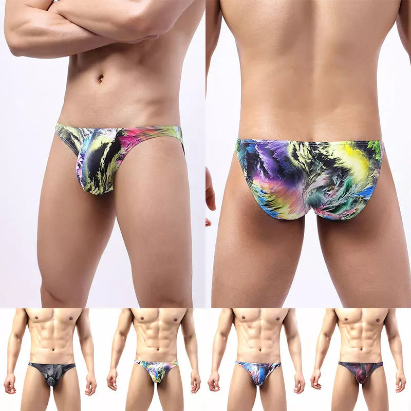 Pack Of 4 Low-rise Bulge Pouch Thong T-back G-string Underwear