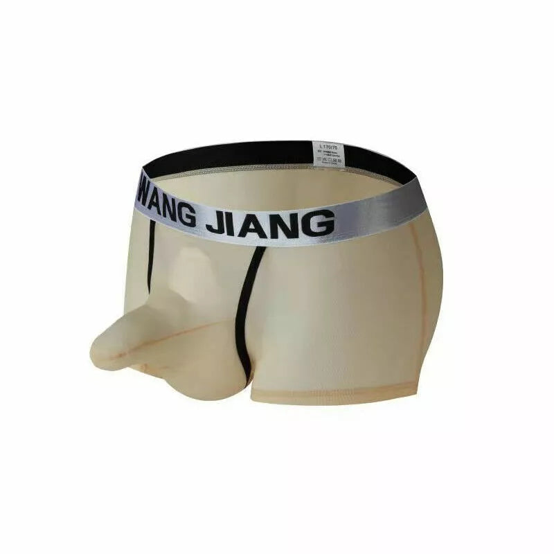 Mesh Elephant Nose Pouch Boxer Briefs