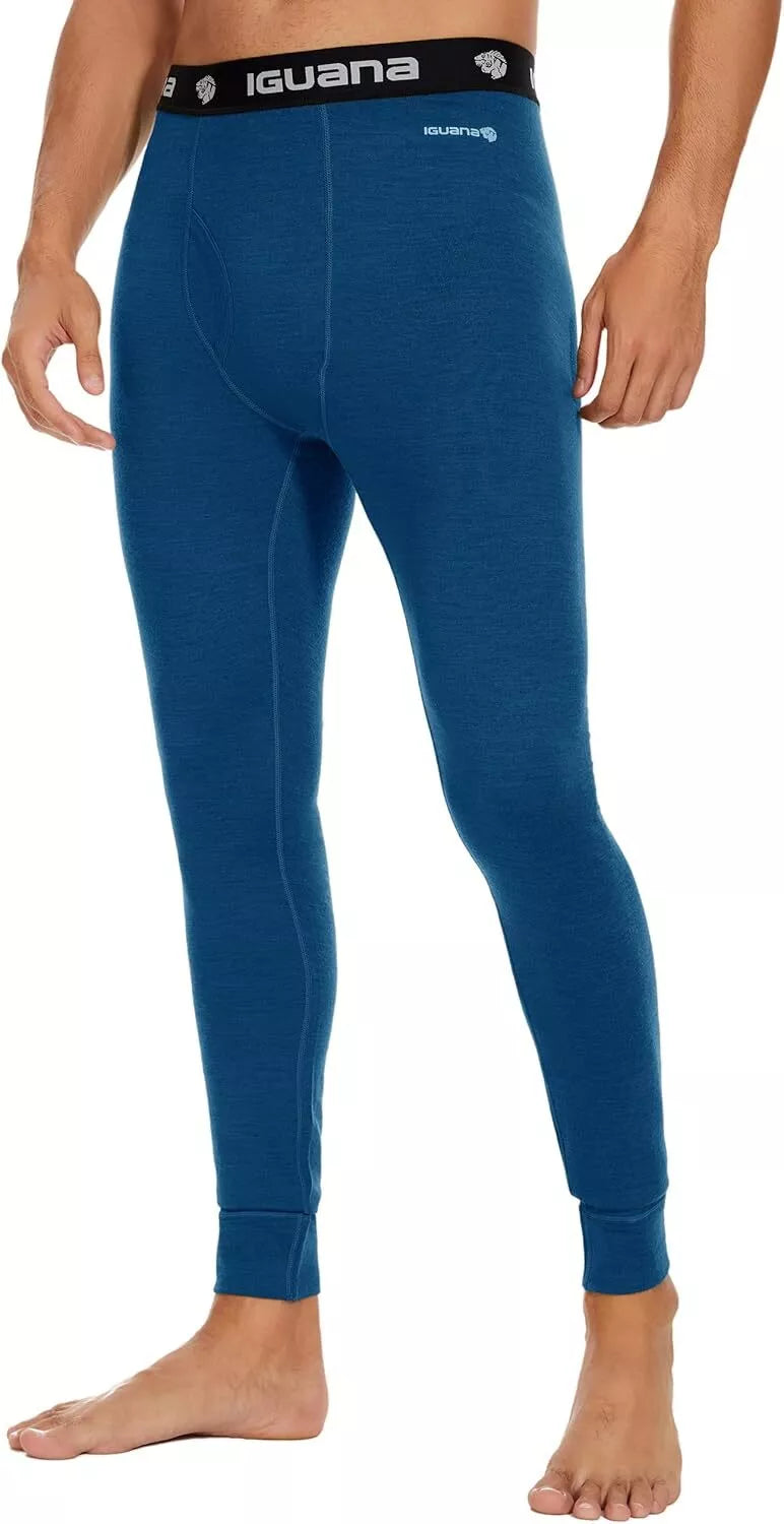 Men's 100% Merino Wool Base Layer Pants Ski Thermal Underwear Long Johns Bottom