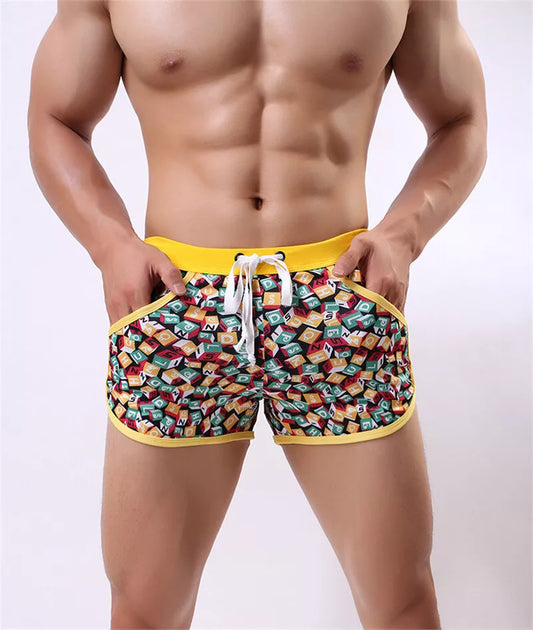 Men's Sexy Gym Pouch Shorts Resorts Swimwear Swim Trunks Running Boxer