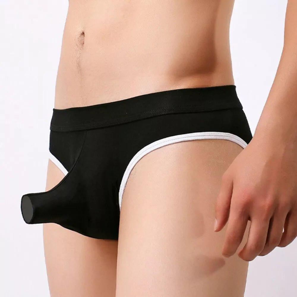 Nose Pouch Briefs Ice-Silk Underwear Panties Bikini-Trunks Shorts