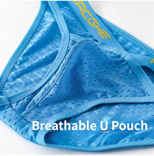 Ice Silk Underwear Man Slip Pack Mesh Hollow Out Jockstrap