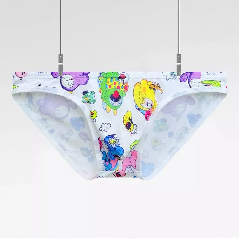 Graffiti Printed Briefs Slips Sexy Low-rise Pouch Underwear