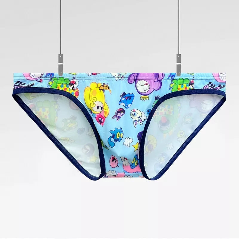 Graffiti Printed Briefs Slips Sexy Low-rise Pouch Underwear